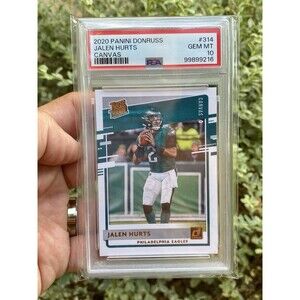 Jalen Hurts Rated Rookie Bronze Canvas 2020  PSA 10 GEM MINT QB eagles SB MVP